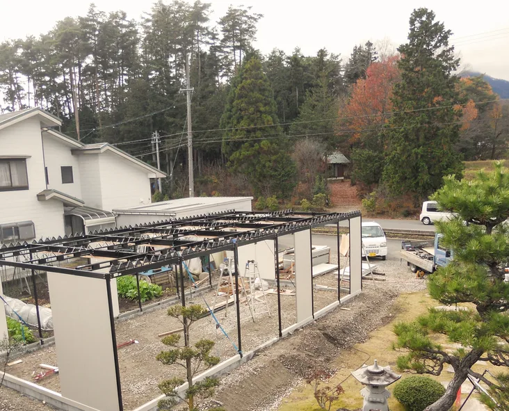株式会社ぷらんつの青汁製造工房　建設中